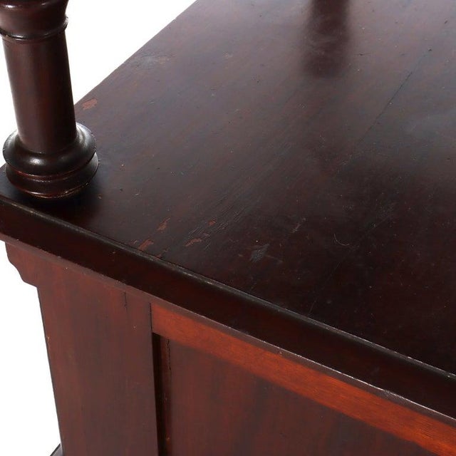 Antique Rennaisance Revival Walnut & Burl Marble Top Commode Circa 1890 For Sale - Image 14 of 17