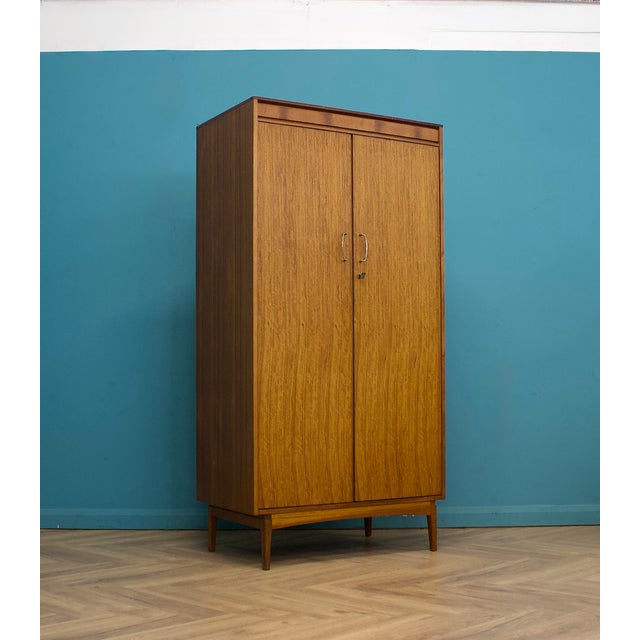 Mid-Century Teak Wardrobe from Golden Key, 1960s For Sale - Image 4 of 11