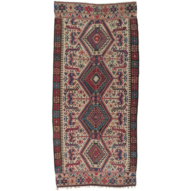 Early 20th Century Antique Caucasian Kilim Rug, 05'01 X 10'09 For Sale - Image 10 of 10