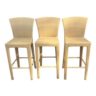 Richard Frinier Dedon Barstools - Set of 3 For Sale