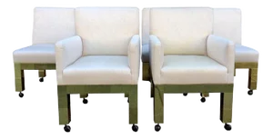 Brass Cityscape Chairs Paul Evans for Directional - Set of 6