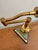 1980s Art Deco Revival Marble and Brass Bankers Lamp For Sale - Image 4 of 11