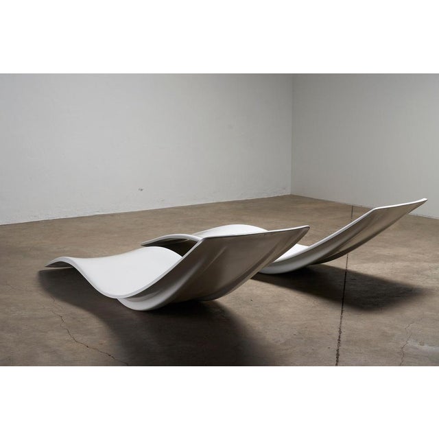 White Eurolax R1 Chaise Lounge attributed to Charles Zublena, 1960s For Sale - Image 8 of 14