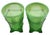 Antique Circa.1903 Jefferson Glass Green Opalescent Swag With Brackets Footed Spooner For Sale - Image 4 of 4
