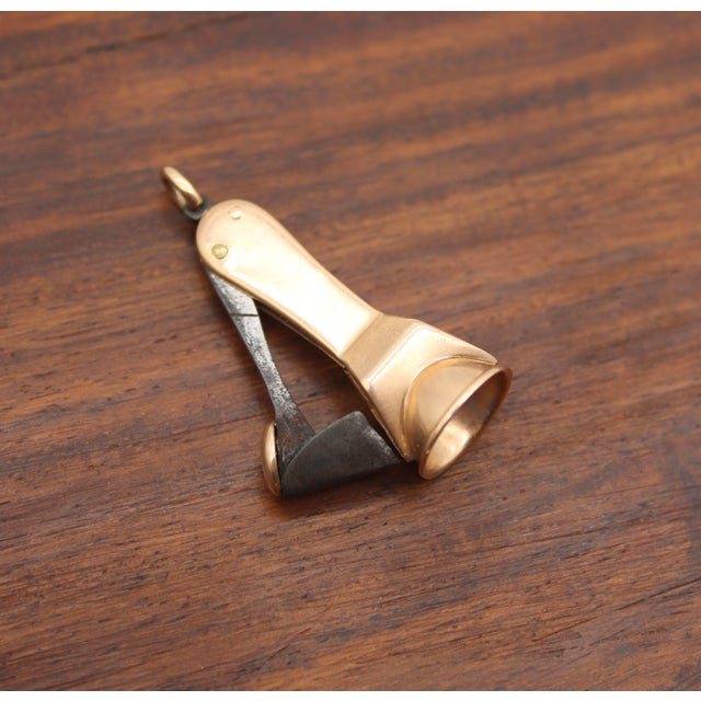 Late 19th Century Victorian 14k Gold and Steel Cigar Cutter For Sale - Image 9 of 9