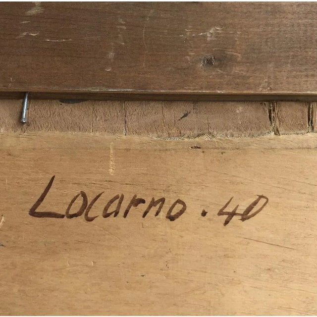 Jules Gaillepand, Locarno, 1940, Oil on Wood, Framed For Sale - Image 9 of 10