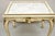 Vintage French Louis XV Style White Painted Marble Top Low Square Coffee Table For Sale - Image 12 of 12