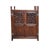 Chinese Open Carving Narrow Wood Grain Brown Side Table Cabinet For Sale - Image 10 of 11