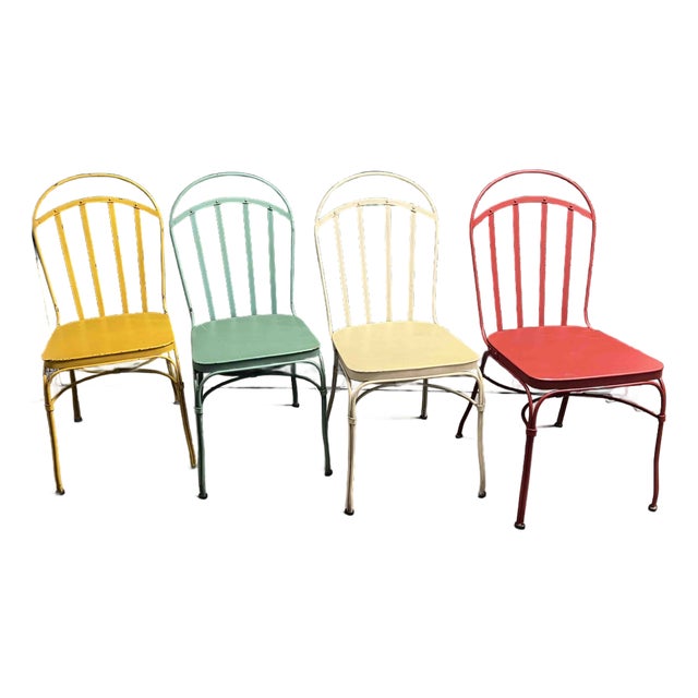 Vintage Pottery Barn Outdoor Bistro Chairs For Sale