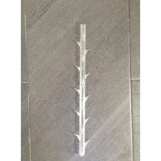 Artistic Hand Blown Rose Branch Shaped Single Bud Glass Vase For Sale - Image 12 of 12