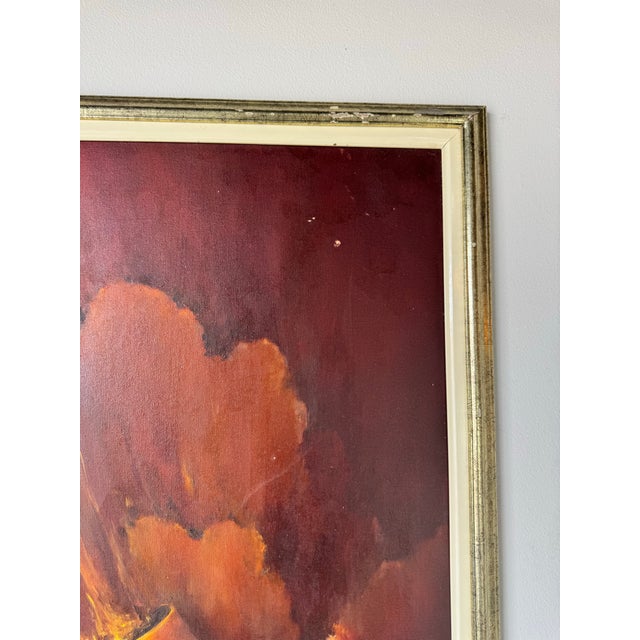 Wood 1970s Vintage Still Life Oil on Canvas Painting by Ankudowicz For Sale - Image 7 of 12