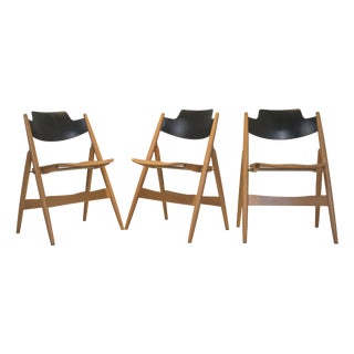 German SE 18 Folding Chairs by Egon Eiermann for Wilde+Spieth, 1950s, Set of 3 For Sale