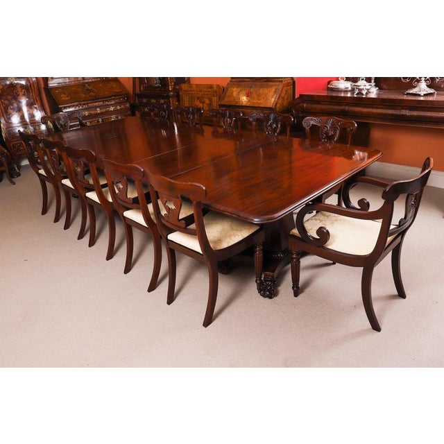 Gold Antique 19th Century George IV Regency Twin Pedestal Dining Table For Sale - Image 8 of 18
