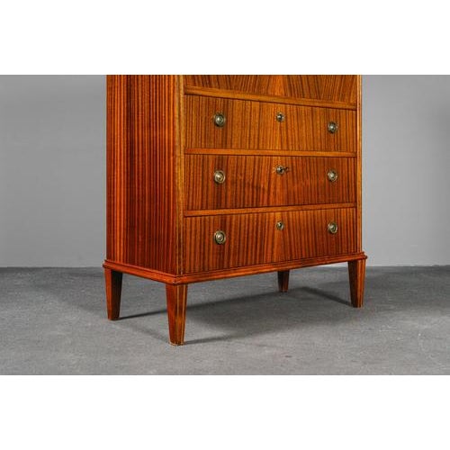 Biedermeier Style Mahogany Veneer Secretary For Sale - Image 11 of 18