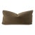 Plush Bronze Brown Down Filled Lumbar Mohair Pillow For Sale