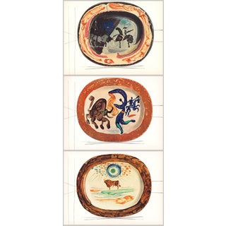 "Ceramiqués De Picasso" (Ceramics) 1948 True First Edition Prints - Bulls - Set of 3 For Sale