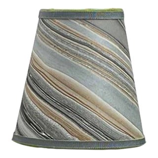 Gray and Neutral Marbled Paper Chandelier Shade - 3”x5.5” x5” For Sale