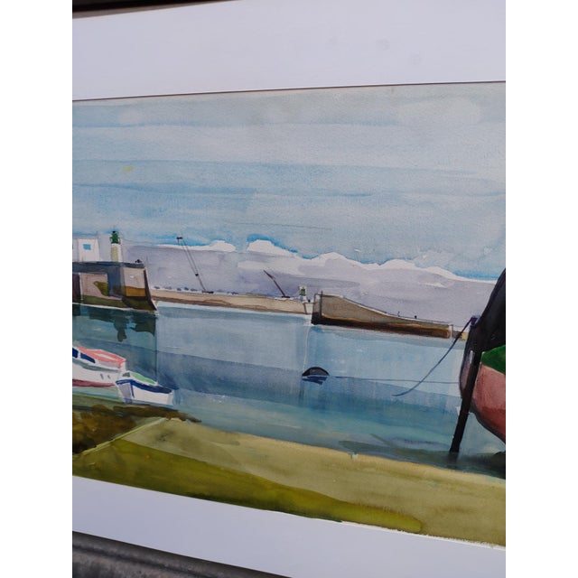 Michel Roubille, L'Île d'Yeu, 1981, Watercolor For Sale - Image 3 of 6