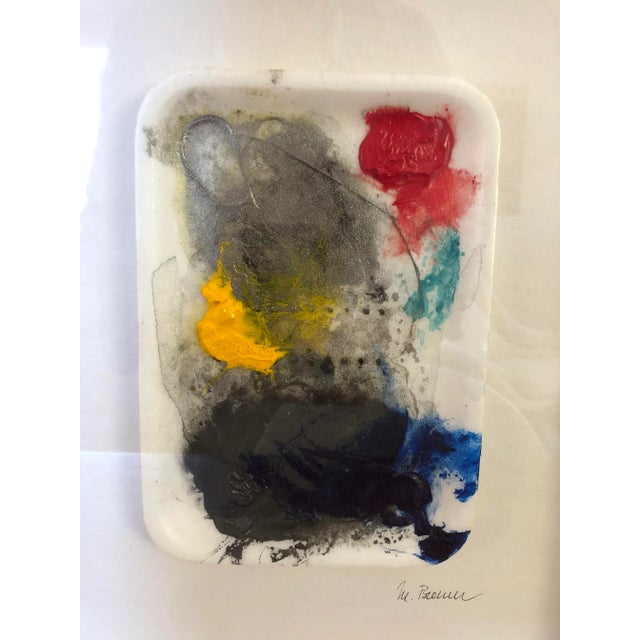 Abstract Vintage "Paint Dish" Art, Framed For Sale - Image 3 of 12