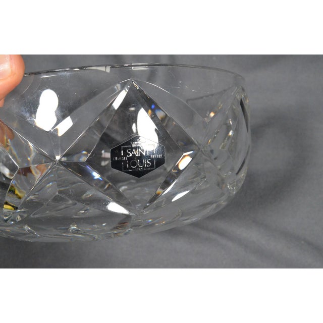 Vintage Saint-Louis French Hand-Cut Crystal Centerpiece Bowl, 20th Century For Sale - Image 10 of 15