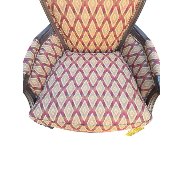 1990s Ethan Allen Custom Suzette Bergere Lounge Chair French Living Room Armchair For Sale In Philadelphia - Image 6 of 14