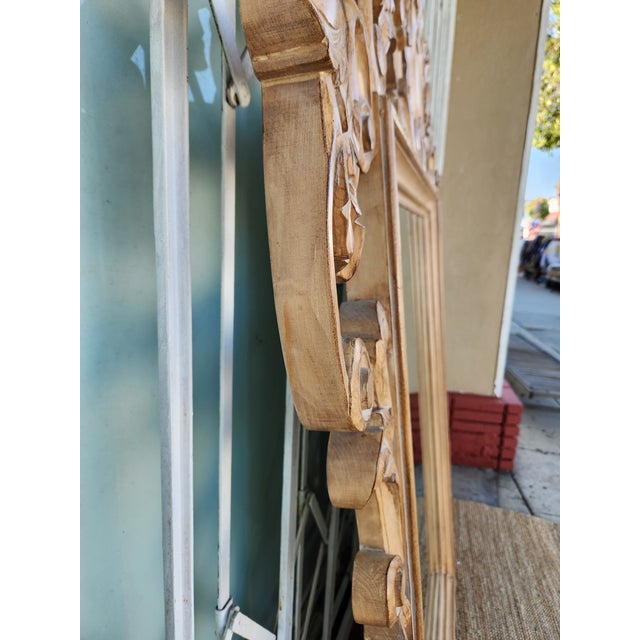 Large Wood Wall Mirror For Sale - Image 9 of 12