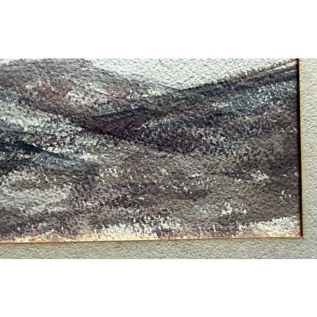 This is a really beautiful modern impressionist style watercolor painting of a country landscape depicting an old farm in...