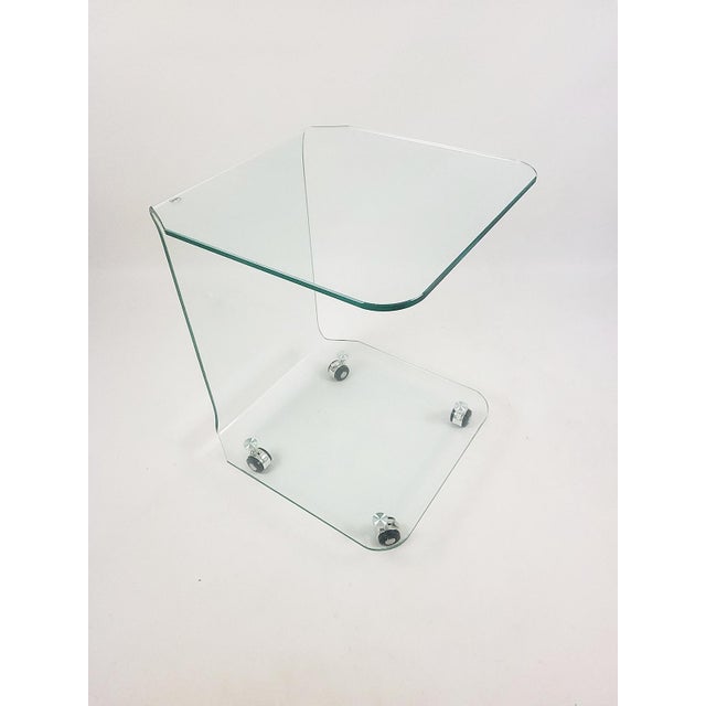 Glass Side Table, Italy, 1980s For Sale - Image 7 of 11