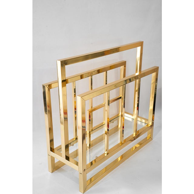 Brass and Glass Newspaper Stand, Vienna, Austria, 1920s For Sale - Image 6 of 16