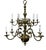 Two-Tier 12-Light Dutch Brass Chandelier, 1930s For Sale