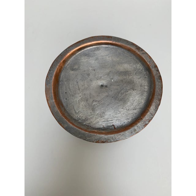 1970s Vintage Copper Pewter Forged Candleholder For Sale - Image 5 of 9