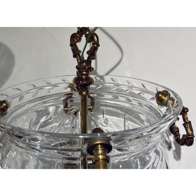 Original retail $3448, neoclassical Myran Allan Luxury Lighting Hand-Cut Full Leaded Crystal French Gold Pendant Light,...