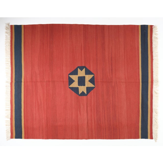 Rustic 1990s Turkish Handmade Kilim Rug - 5′4″ × 7′9″ For Sale - Image 3 of 13