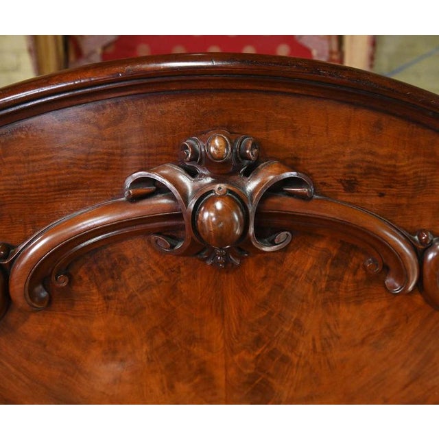 Wood Victorian Mahogany Half Tester Bed with Canopy, 1840s For Sale - Image 7 of 17