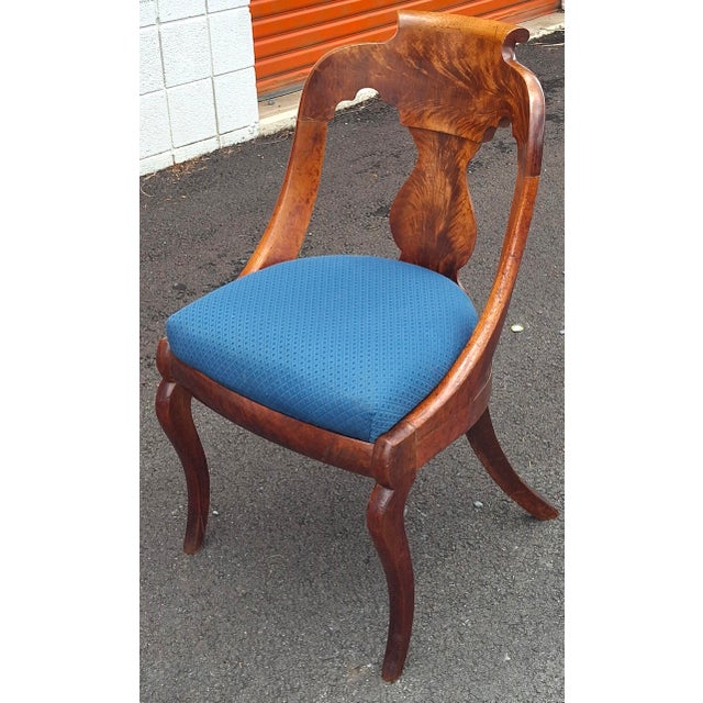 American American Empire Boston Mahogany Girandole Chair, Circa 1860s For Sale - Image 3 of 12