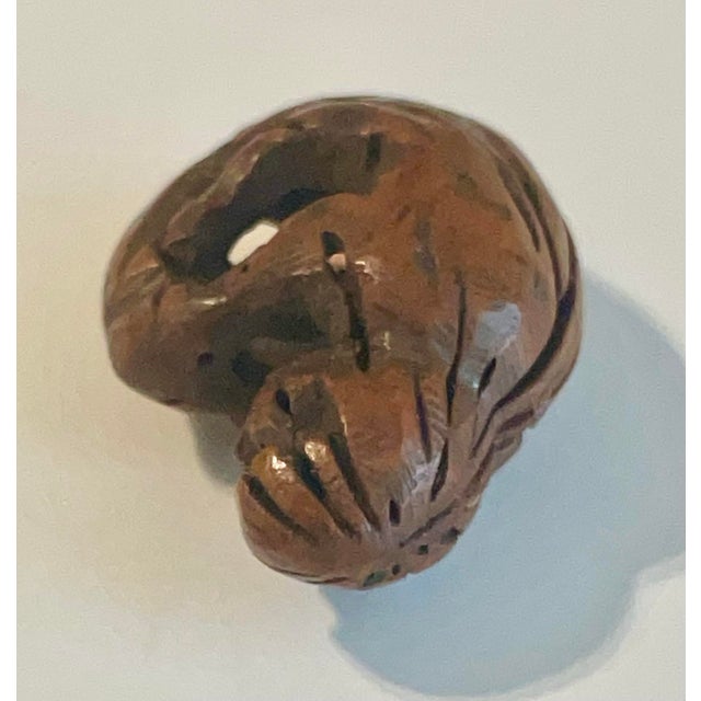 1920s Antique Folk Art Monkey Seed Carving For Sale - Image 5 of 8
