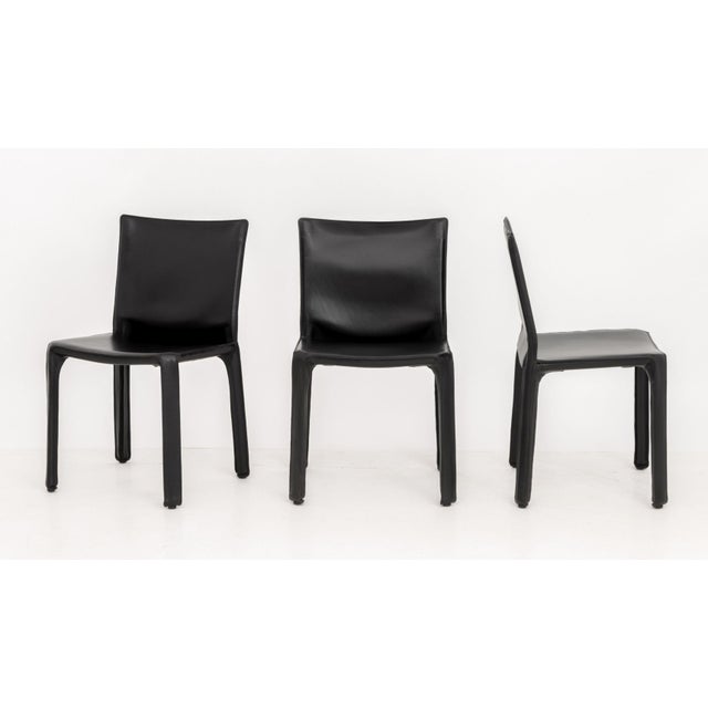 Set of Six Mario Bellini for Cassina "Cab 412" Side Chairs For Sale - Image 12 of 14