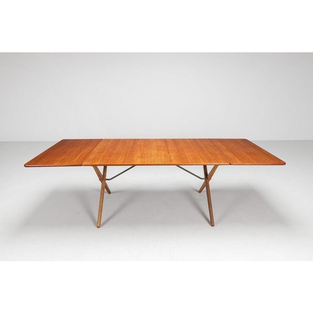 Model AT-309 Dining Table in Teak by Hans Wegner for Andreas Tuck, Denmark, 1952 For Sale - Image 6 of 18