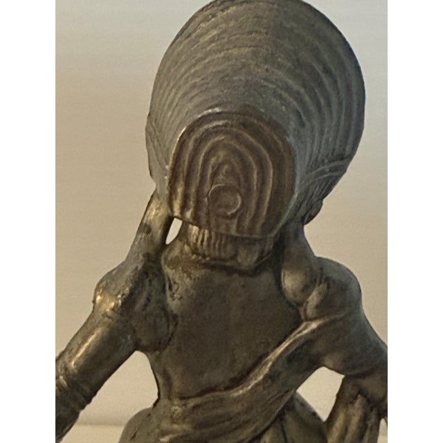 Antique 1800s Pewter Little Match Girl Candle Snuffer Hans Christian Andersen For Sale - Image 9 of 12