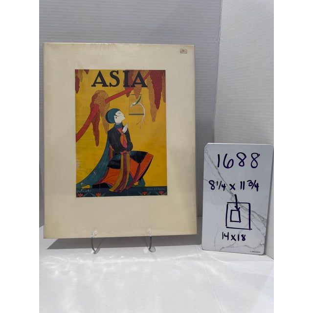1926 Original Asia Magazine Cover, April Frank McIntosh, Art Deco, Matted For Sale In Atlanta - Image 6 of 6