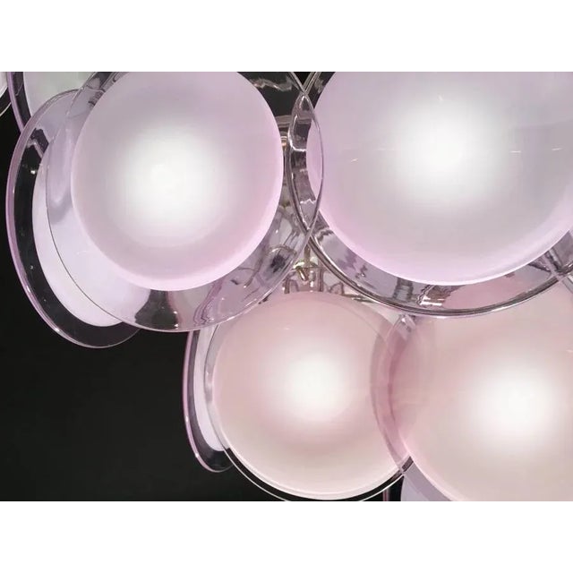 Amethyst Murano Disc Chandelier, 1970s For Sale - Image 6 of 11
