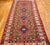 Tribal 1890s Green Olive Geometric Tribal Antique S. Caucasian Rug 4' X 9'6" Handknotted Wool Carpet For Sale - Image 3 of 6