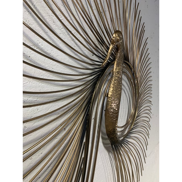 Contemporary Large Curtis Jere Metal Swan Wall Sculpture For Sale - Image 3 of 10