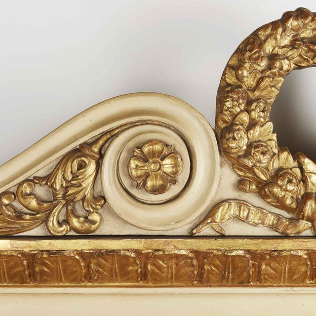 Lacquered and Gilded Fireplace Mirror For Sale - Image 4 of 9