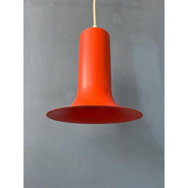 Vintage Orange Cone Pendant Lamp from Raak For Sale - Image 5 of 11
