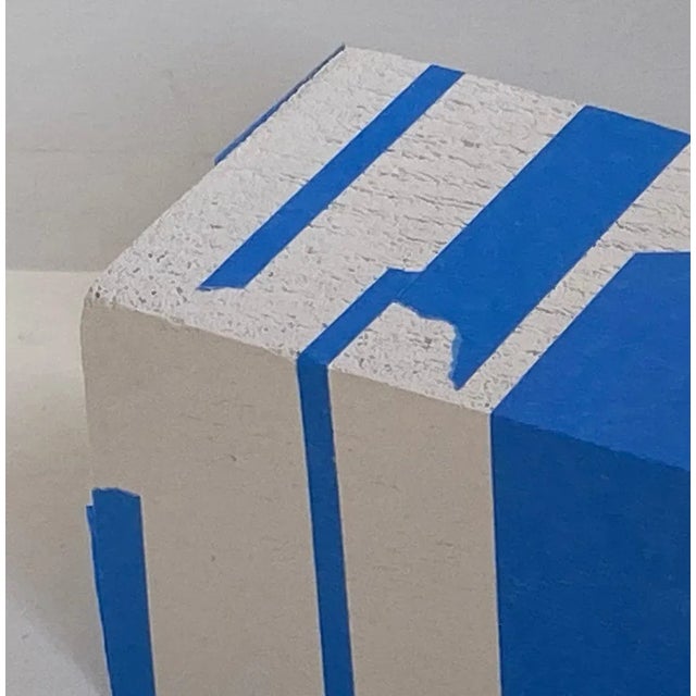 Kevin Cheng-Feng YU, Work N° 4, 2019, Cellular Concrete and Blue tape For Sale - Image 4 of 5