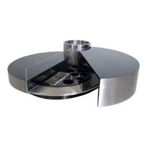 Coffee Table Dry Bar Stainless Steel by Massimo Papiri for Sabot, Italy, 1970s