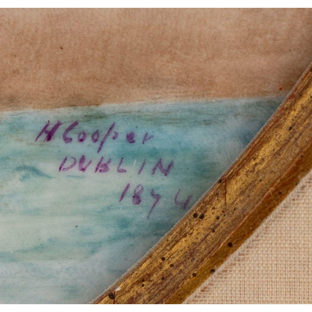 Ceramic Herbert Cooper Floral Painted Porcelain Plaques, 2 For Sale - Image 7 of 9