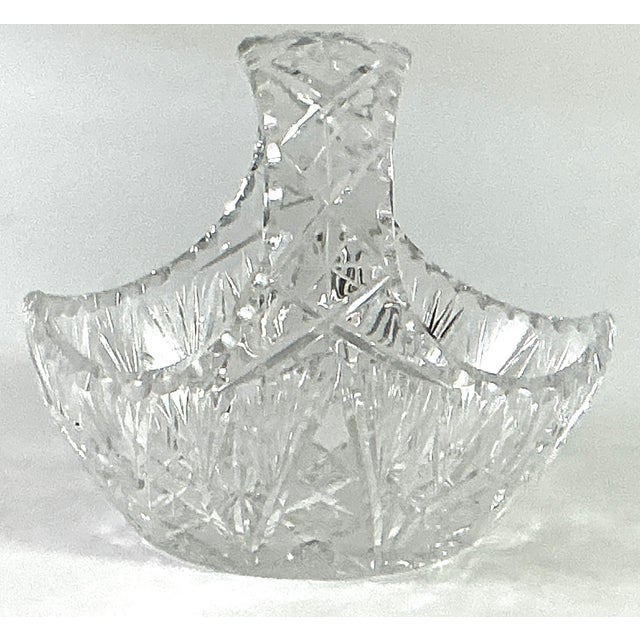 Traditional Superior, Large, Cut Crystal Brides Basket-(The Best of Its Form) For Sale - Image 3 of 8
