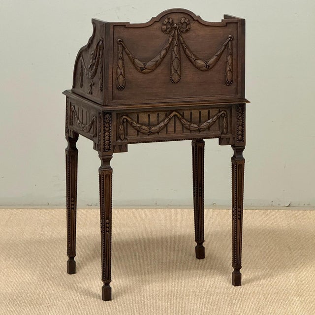 19th Century French Louis XVI Fruitwood Cylinder Cabinet ~ Nightstand For Sale - Image 18 of 18